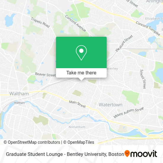 Graduate Student Lounge - Bentley University map