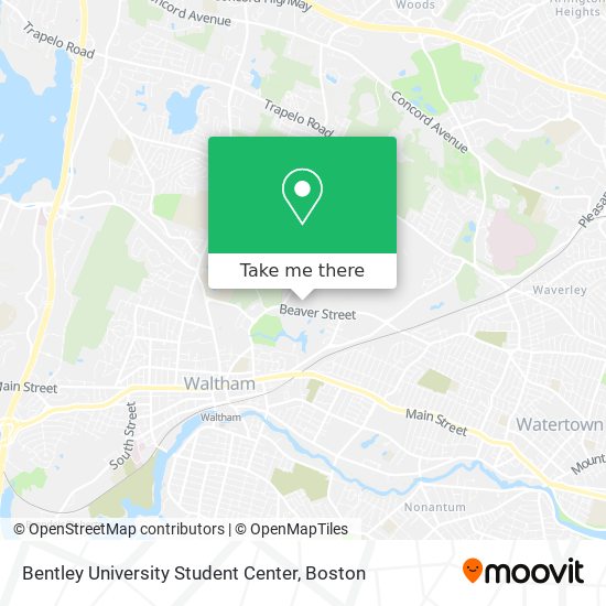 Directions To Bentley University How To Get To Bentley University Student Center In Waltham By Bus, Train Or  Subway?