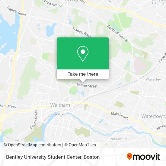 Bentley University Student Center map