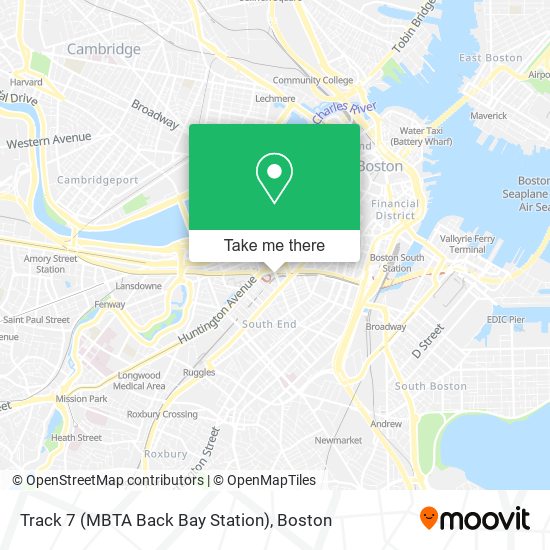 Mapa de Track 7 (MBTA Back Bay Station)
