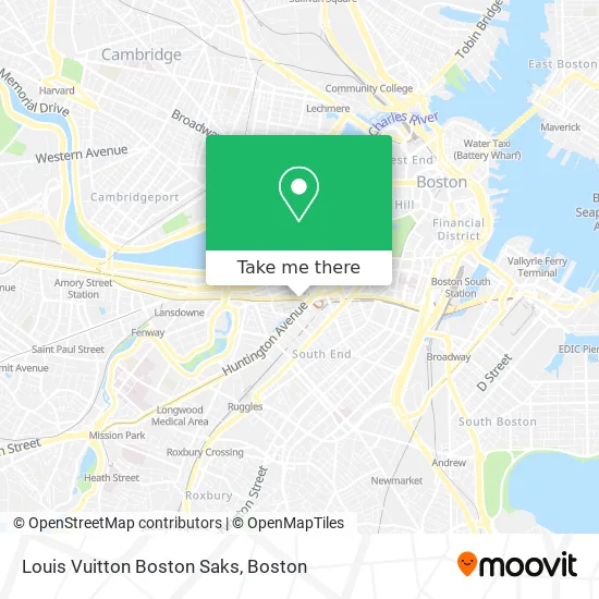 Louis Vuitton Boston Saks map