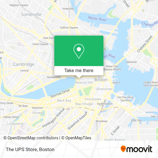 The UPS Store map