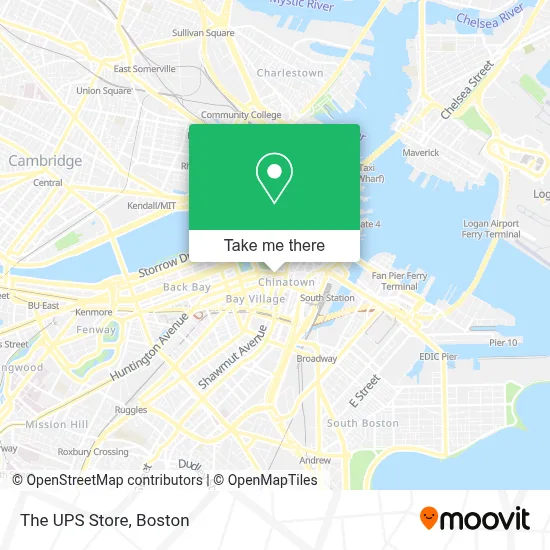 The UPS Store map