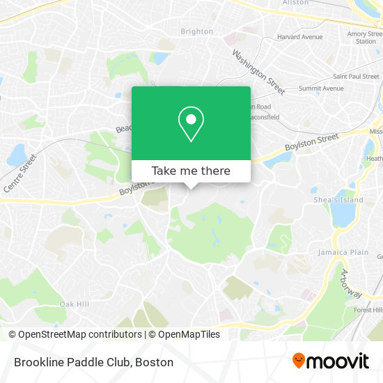 Brookline Paddle Club map