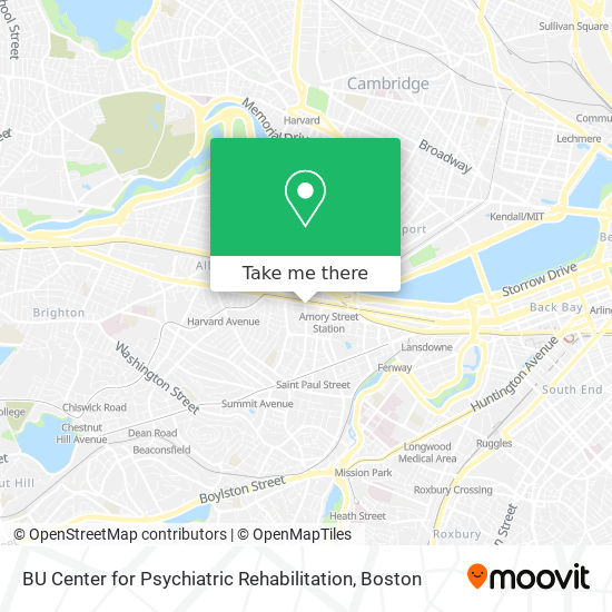 BU Center for Psychiatric Rehabilitation map