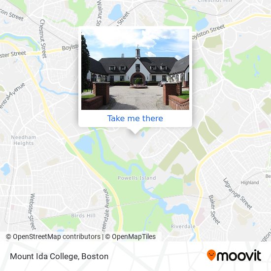 Mount Ida College map