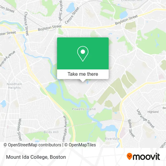Mount Ida College map