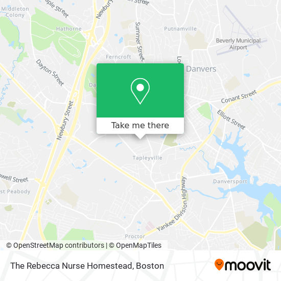 The Rebecca Nurse Homestead map