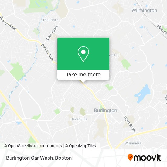 Mapa de Burlington Car Wash