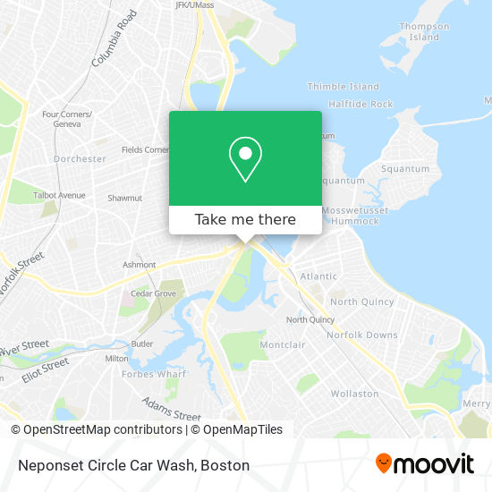 Neponset Circle Car Wash map