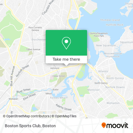 Boston Sports Club map