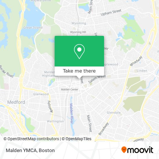 Malden YMCA map