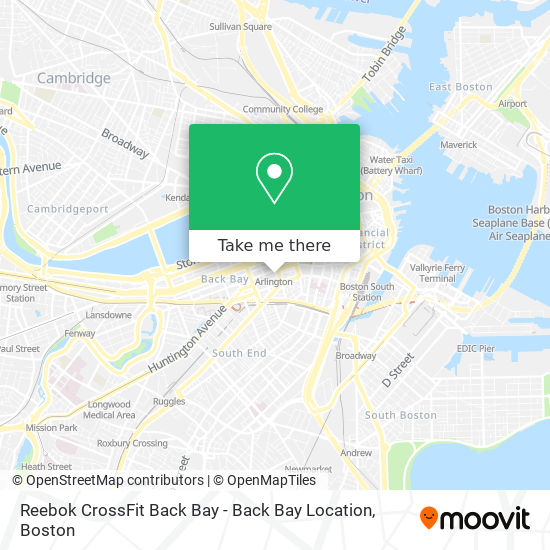 Mapa de Reebok CrossFit Back Bay - Back Bay Location