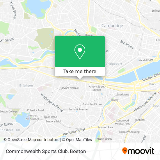 Commonwealth Sports Club map