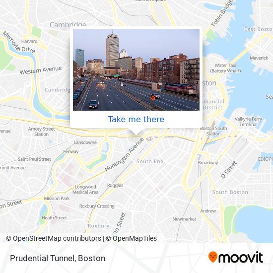 Prudential Tunnel map