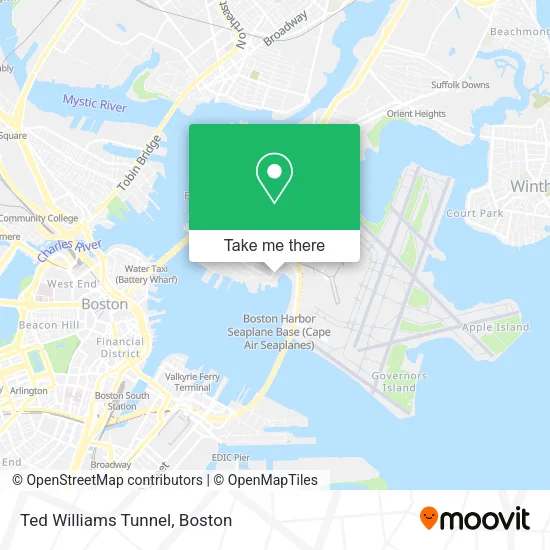 Ted Williams Tunnel map
