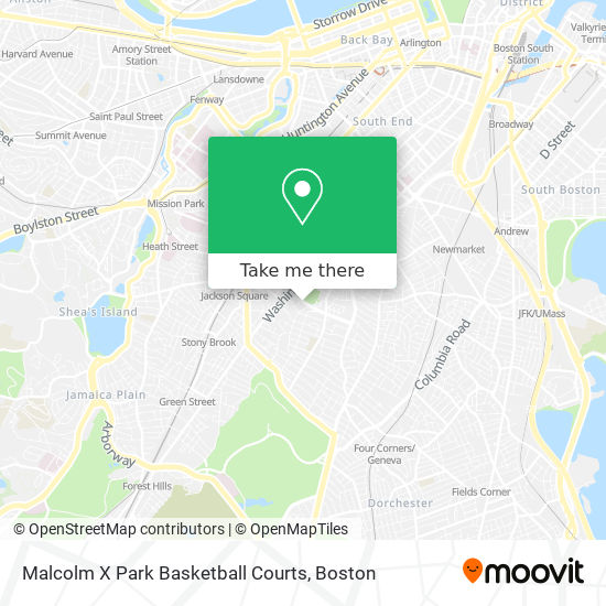 Malcolm X Park Basketball Courts map