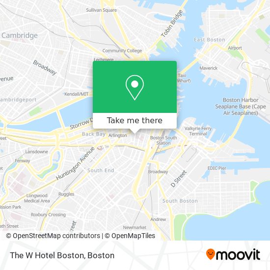 The W Hotel Boston map