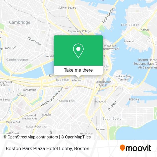 Boston Park Plaza Hotel Lobby map