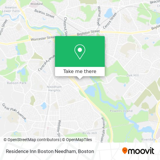 Residence Inn Boston Needham map
