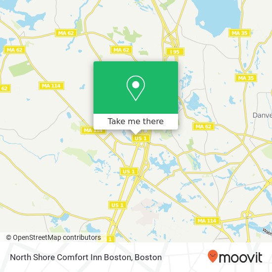 North Shore Comfort Inn Boston map