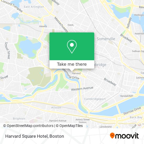 Harvard Square Hotel map