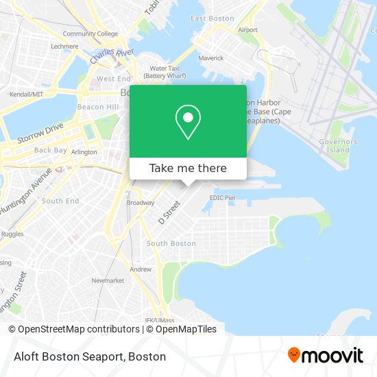 Aloft Boston Seaport map