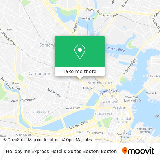 Holiday Inn Express Hotel & Suites Boston map