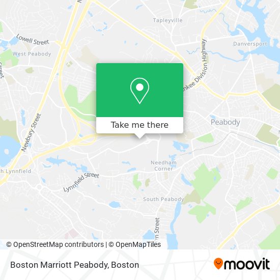 Boston Marriott Peabody map