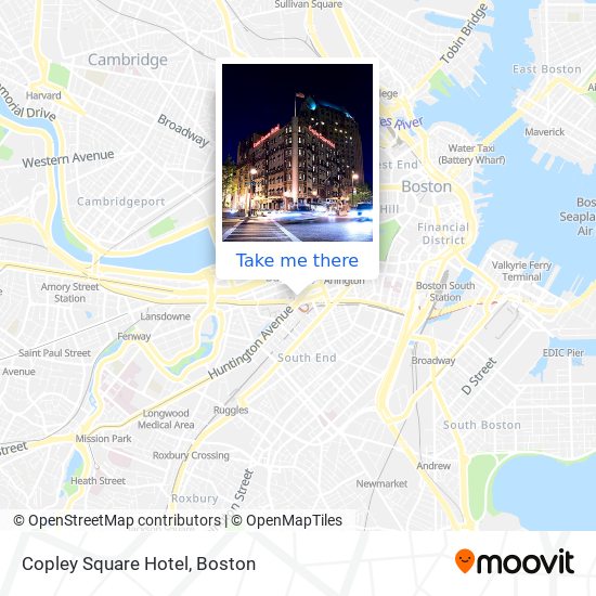 Mapa de Copley Square Hotel