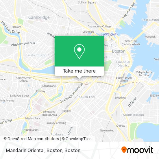Mapa de Mandarin Oriental, Boston