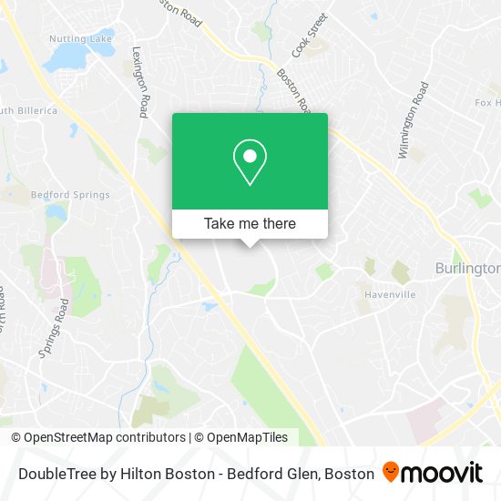 Mapa de DoubleTree by Hilton Boston - Bedford Glen