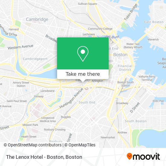 Mapa de The Lenox Hotel - Boston