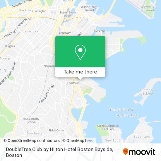 Mapa de DoubleTree Club by Hilton Hotel Boston Bayside