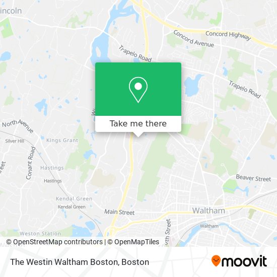 Mapa de The Westin Waltham Boston
