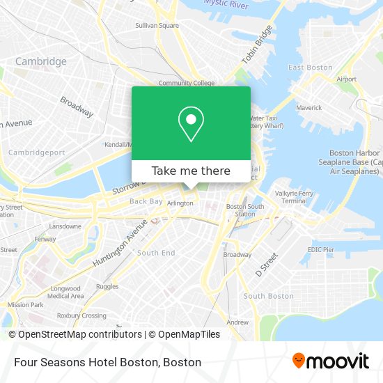 Four Seasons Hotel Boston map