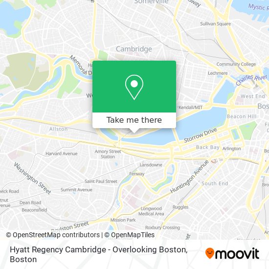 Mapa de Hyatt Regency Cambridge - Overlooking Boston