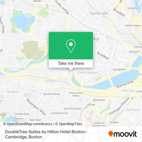 Mapa de DoubleTree Suites by Hilton Hotel Boston - Cambridge