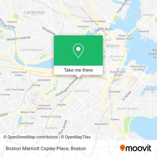 Boston Marriott Copley Place map
