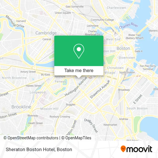 Sheraton Boston Hotel map
