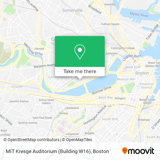 Mapa de MIT Kresge Auditorium (Building W16)