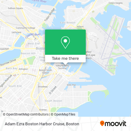 Adam Ezra Boston Harbor Cruise map