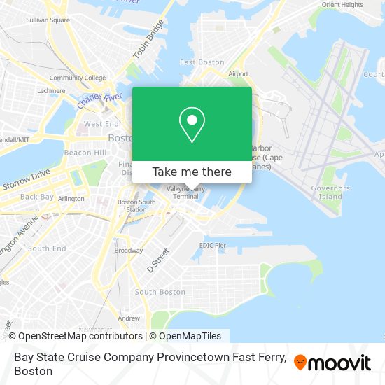 Bay State Cruise Company Provincetown Fast Ferry map