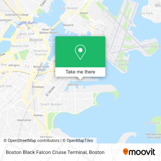 Boston Black Falcon Cruise Terminal map
