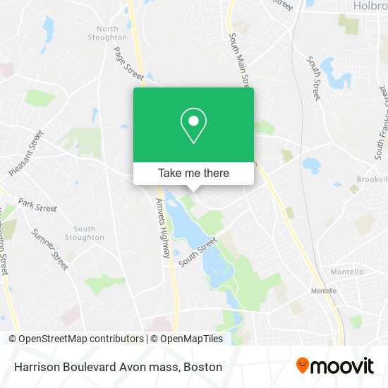 Mapa de Harrison Boulevard Avon mass