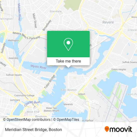 Meridian Street Bridge map