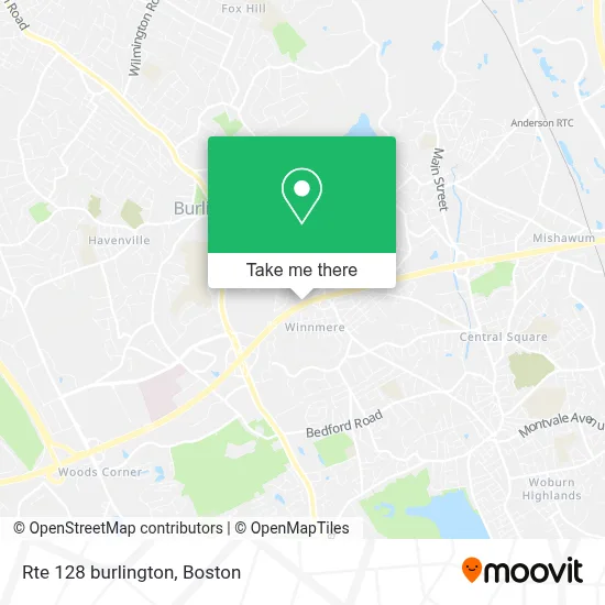 Rte 128 burlington map