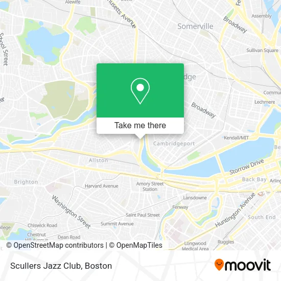 Scullers Jazz Club map
