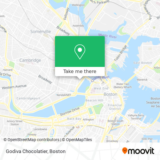 Godiva Chocolatier map