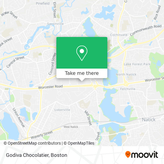 Godiva Chocolatier map